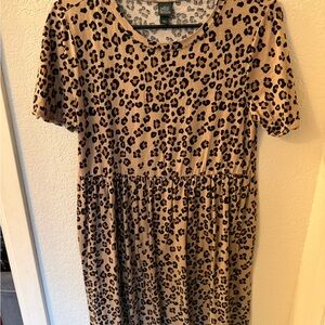 NWOT size S Wild Fable leopard print babydoll dress